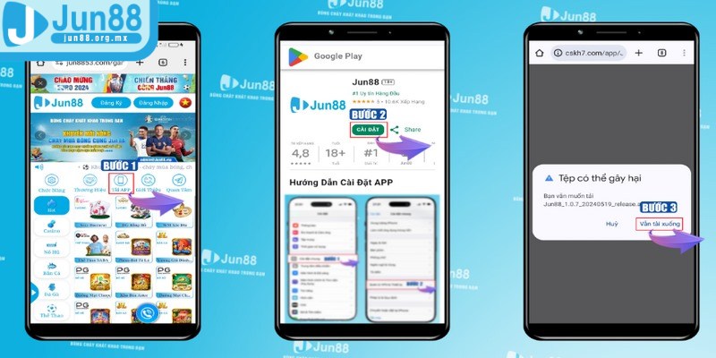 Tải app JUN88 dễ dàng trên điện thoại Android chỉ với vài thao tác
